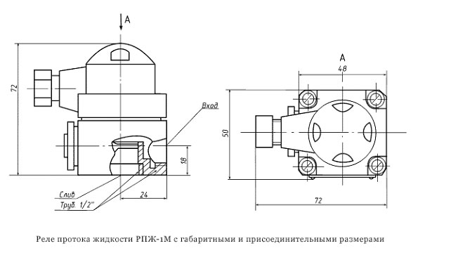 Реле протока жидкости РПЖ-1М